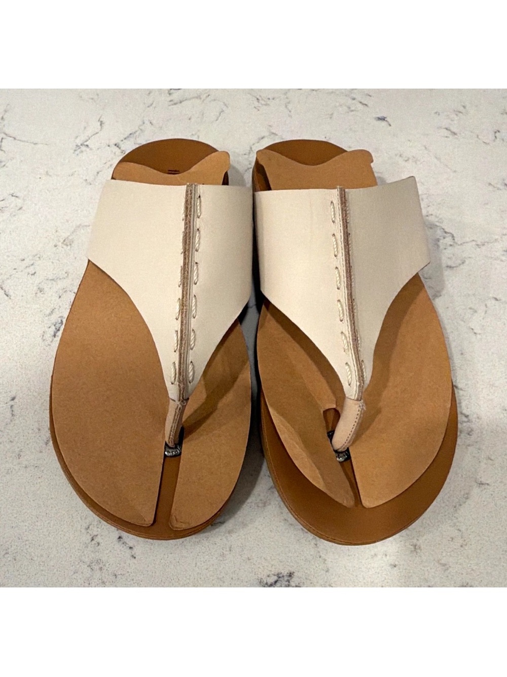 The Sak Womens Everly Stone Leather Stone Sandal US 9 M NWOB